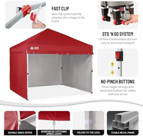 CROWN SHADES 10X10 Commercial Pop Up Canopy Tent - Image 5