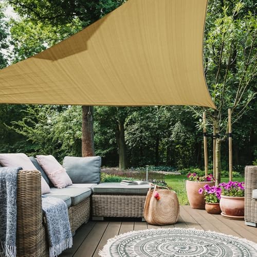 16' x 16' x 16' Triangle Sun Shade Sail, 185 GSM HDPE by LagemiexShadeProduct