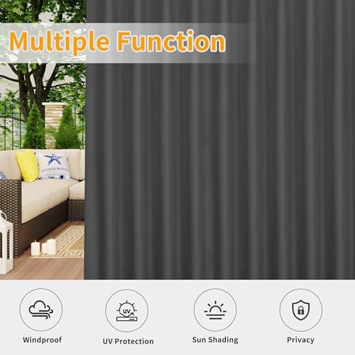 Easy-Going Outdoor Patio Curtains 2 Panels, 110x120 inch - Image 5