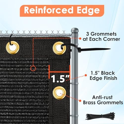 iCover 6x25ft Privacy Screen Fence, Outdoor Fencing Panels, Garden Windscreen - Image 4