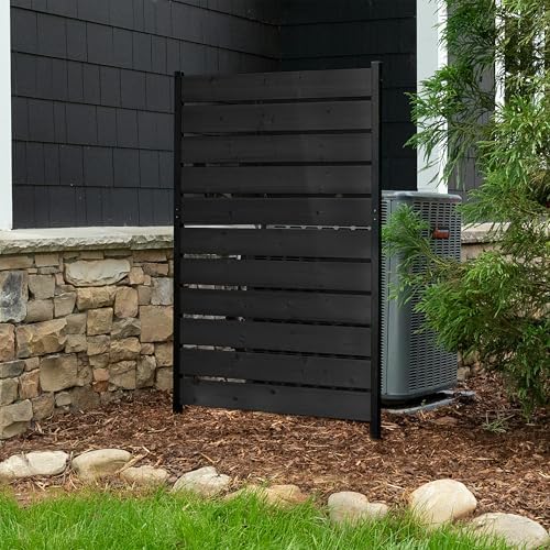 Enclo Concord Privacy Screen, Charcoal Cedar Wood DIY No Dig Kit by Enclo
