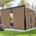 NICETOWN Fade Resistant Windproof Outdoor Curtains W66xL84 in Mocha 2 PCs by NICETOWN