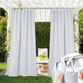 NICETOWN Patio Curtain Outdoor Waterproof W52 x L120, Detachable Sticky Tab Top by NICETOWN