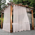 BONZER Sheer Outdoor Curtains for Patio Waterproof 2 Panels by Bonzer