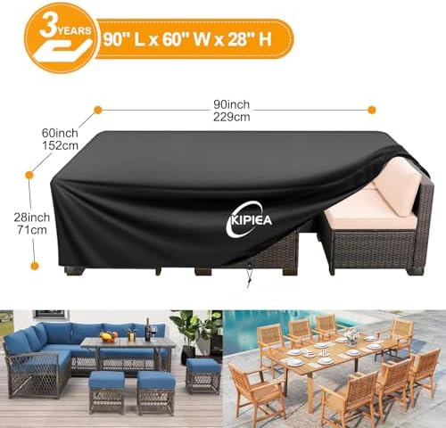 Kipiea Outdoor Furniture Covers Waterproof, 420D Heavy-Duty Patio Furniture Set - Image 2