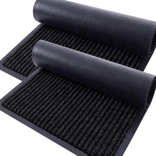 OLANLY 2-Pack Front Door Mats 47x32, Waterproof Heavy-Duty Doormats by OLANLY