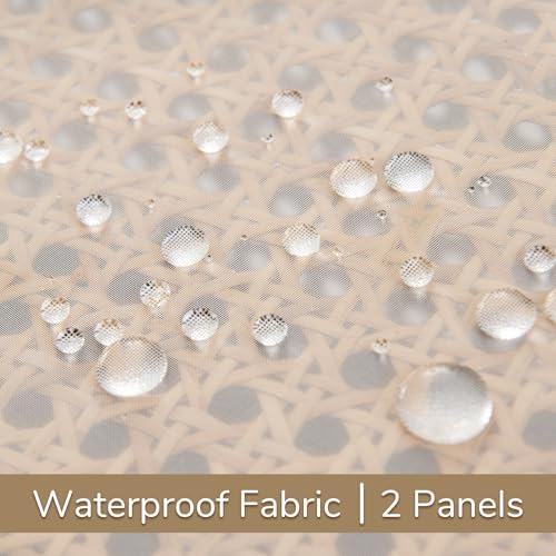 Outdoor Sheer Curtains for Patio Waterproof, 2 Panels Rod Pocket Indoor/Outdoor - Image 5