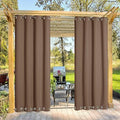 NICETOWN Weighted Patio Waterproof Outdoor Curtain, Thermal Insulated Stainless by NICETOWN