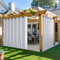 NICETOWN Outdoor Curtains Waterproof & Windproof W100xL108 Greyish White by NICETOWN