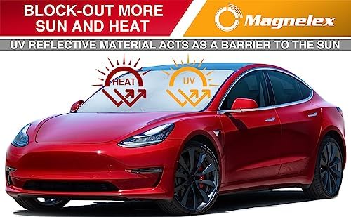 Magnelex Tesla Windshield Sun Shade, Reflective Polyester Blocks Heat & Sun - Image 5