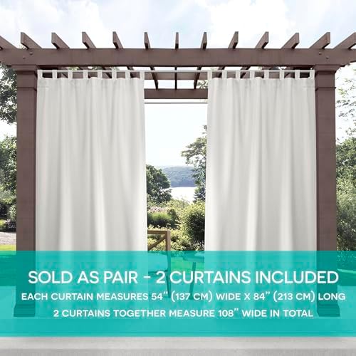 Exclusive Home Cabana Solid Indoor/Outdoor Light Filtering Hook-and-Loop Tab - Image 6