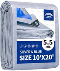 RAINDEWAY Tarps 10x20Ft 5.5 Mil Multipurpose Waterproof Poly Tarp Cover by RAINDEWAY
