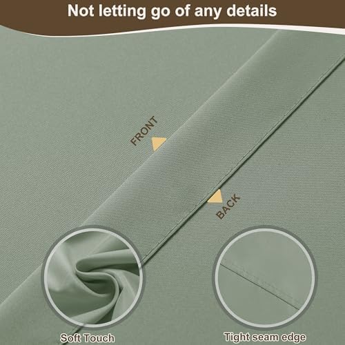 Outdoor Curtains for Patio Waterproof Rod Pocket 6 Pcs 54x84 Sage Green - Image 7