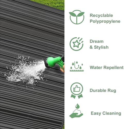 GENIMO Outdoor Rug, Waterproof Plastic Rugs - Image 6
