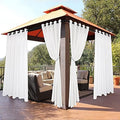 BONZER Outdoor Curtains for Patio Waterproof Weighted Blackout Blinds by Bonzer