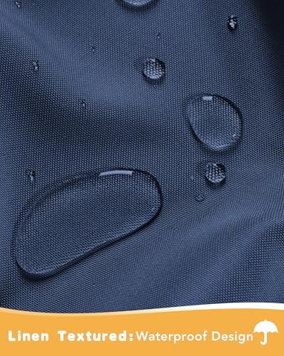 Extra Wide Outdoor Curtains for Patio Waterproof 2 Pcs 110x95 Inch Navy - Image 2