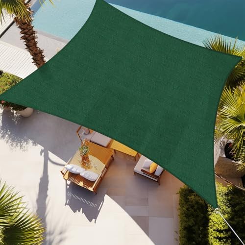 Shade&Beyond 6'X16' Sun Shade Sail Dark Green Rectangle by ShadeBeyond