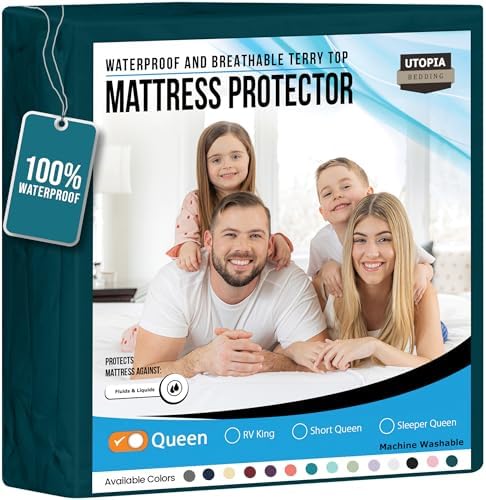Utopia Bedding Waterproof Mattress Protector Queen Size, Premium Terry Mattress by UTOPIABEDDING