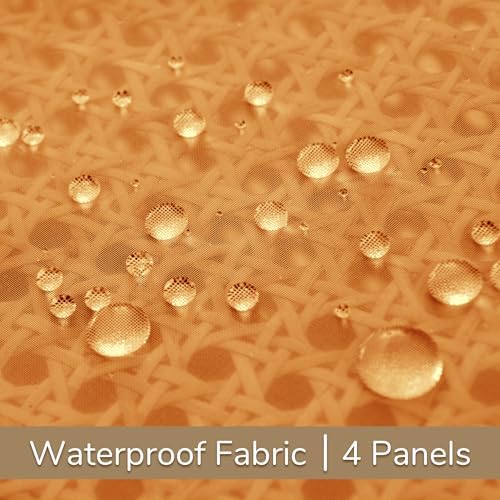 Outdoor Sheer Curtains for Patio Waterproof, 4 Panels Rod Pocket Indoor/Outdoor - Image 5