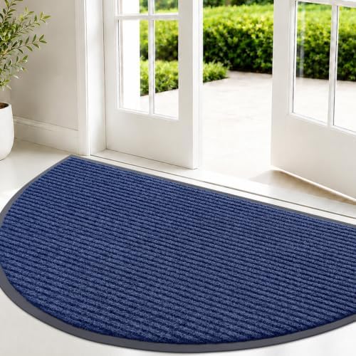 OLANLY Half Circle Front Door Mat 47x23, Waterproof Heavy-Duty Doormat by OLANLY