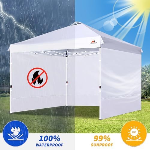 SCOCANOPY SideWall for 10x10ft Pop Up Canopy Frame, 3 Pack SunWall Only - Image 4