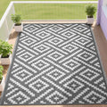 RURALITY Outdoor Rugs 6x9 Feet for Patios Clearance, Plastic Straw Waterproof by RURALITY