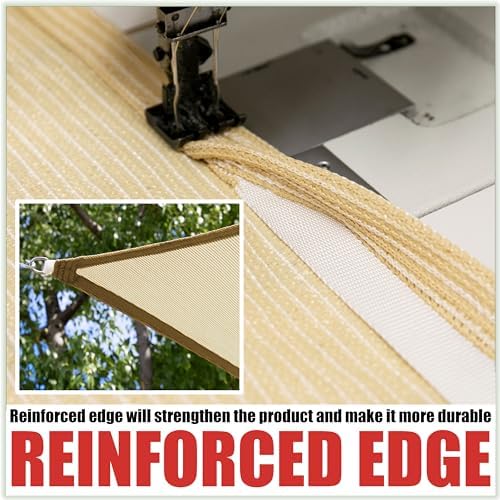 Royal Shade 13' x 24' x 27.3' Red Triangle Sun Shade Sail - Image 4