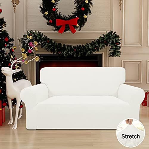 Easy-Going Stretch Oversized Loveseat Couch Covers Washable Cream - Image 2