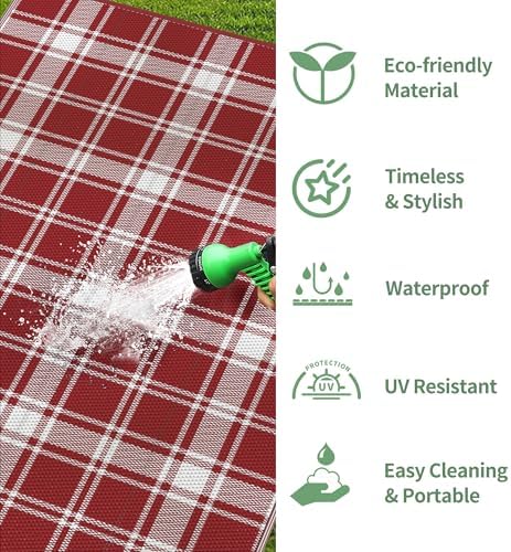 GENIMO Outdoor Rug, Waterproof Plastic Rugs - Image 6