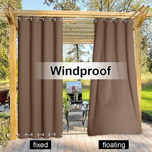 NICETOWN Outdoor Curtain for Patio Waterproof, Thermal Insulated Top & Bottom - Image 4