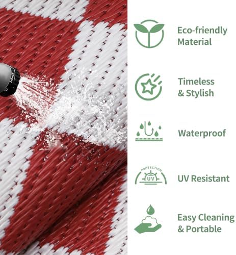 GENIMO Outdoor Rug, Waterproof Plastic Rugs - Image 7