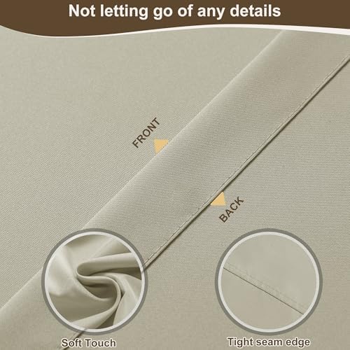 Outdoor Curtains for Patio Waterproof Rod Pocket 4 Pcs 54x95 Inch Taupe - Image 5