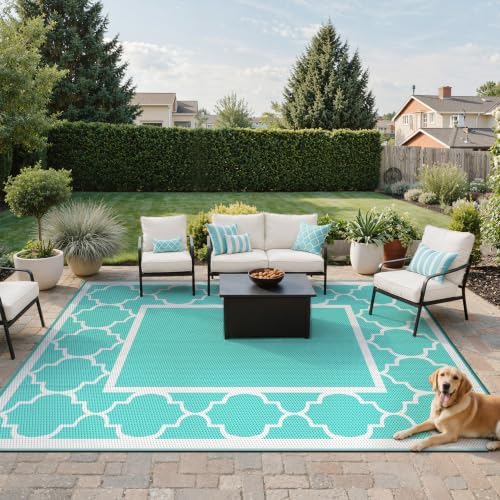 GENIMO Outdoor Rug, Waterproof Plastic Rugs - Image 2