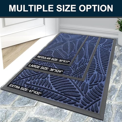 Colorxy Waterproof Front Doormat, Sturdy Natural Rubber Door Mat - Image 7