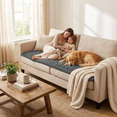 Smiry Couch Cover for Dogs, Non Slip Washable Sofa Protector for Pets - Image 6