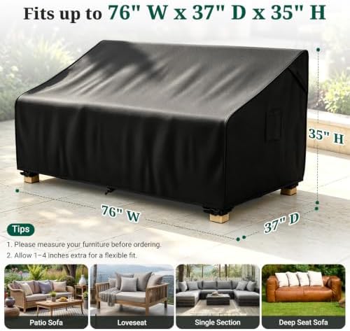 MR.COVER 3-Seater Outdoor Couch Cover Waterproof, Patio Furniture Cover - Image 3
