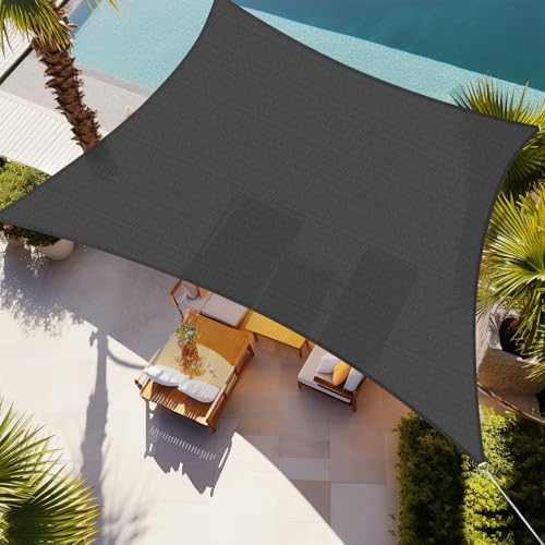 Shade&Beyond 5'X5' Sun Shade Sail Dark Grey Rectangle by ShadeBeyond