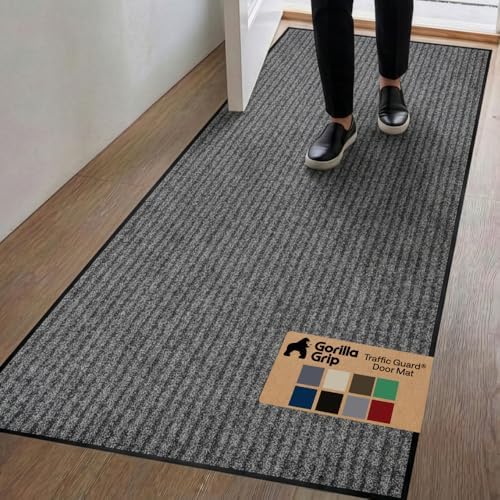 GORILLA GRIP Traffic Guard Indoor Outdoor Heavy Duty Door Mat 70x24 Lt Gray by Unknown