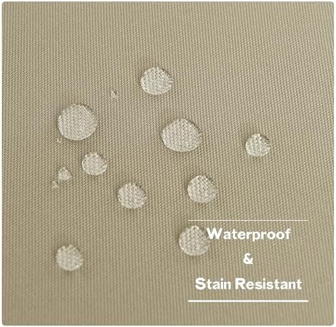 NICETOWN Canvas Patio Curtains for Outdoor Waterproof 2 Panels, Home Fashion - Image 3