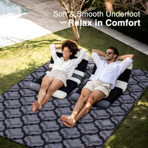 OLANLY Outdoor Rug 5x8 ft Waterproof Reversible Braided Mat - Image 5