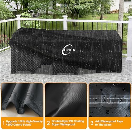 Kipiea Outdoor Furniture Covers Waterproof, 420D Heavy-Duty Patio Furniture Set - Image 3