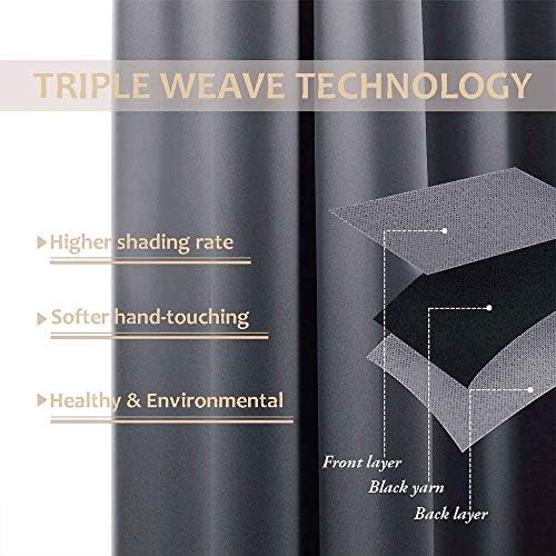 NICETOWN Grey Outdoor Curtains for Patio Waterproof 2 Panels, Windproof - Image 5