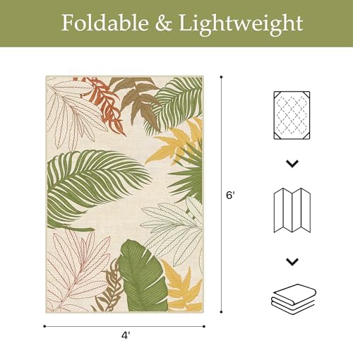 GENIMO 4x6 Outdoor Rug, Washable - Image 2