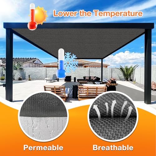 Artpuch Outdoor Pergola Shade Cover 11x18 FT Sun Shade Cloth - Image 4