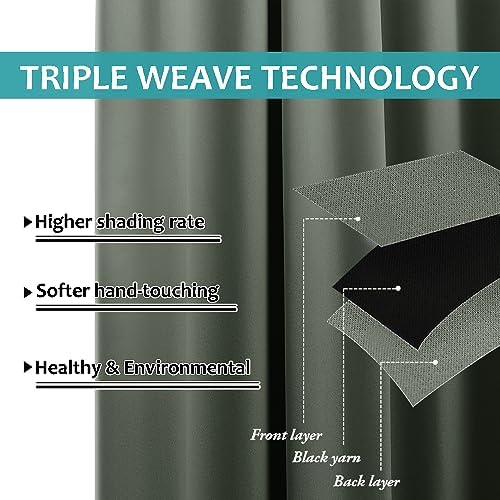NICETOWN Waterproof Outdoor Curtain, W52 x L72 inch Privacy UV Block Thermal - Image 5