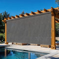Outdoor Roller Shades for Patio 9'Wx8'H Gray, 90% UV Block & Privacy Protection by Unknown