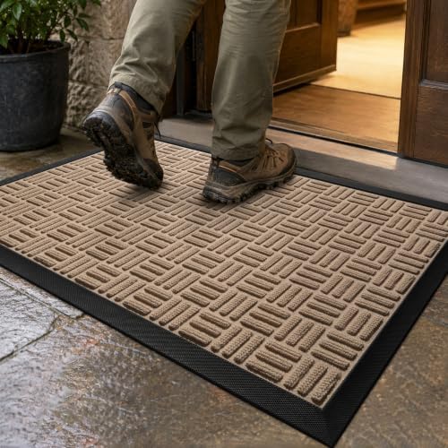 Mibao Front Door Mat Outdoor Entrance, 29.5" x 17" Heavy Duty Welcome Mat by Mibao