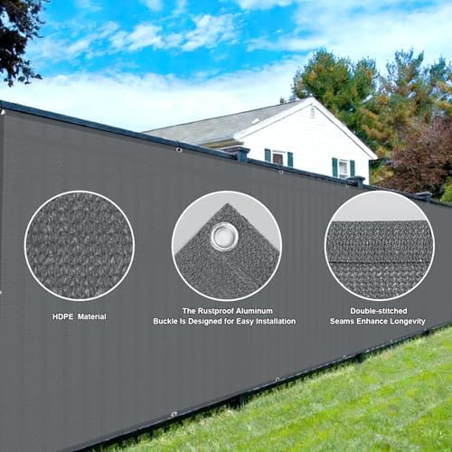 COOLBOYS 3'x3' Dark Grey Balcony Privacy Screen Fence Cover - Image 3
