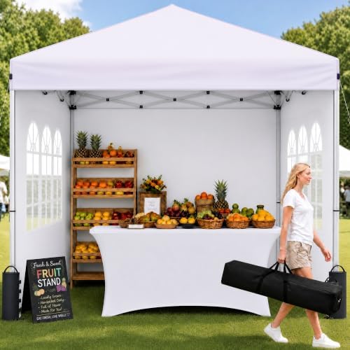 10x10 Pop Up Canopy Tent with Sidewall, Commercial by Unknown