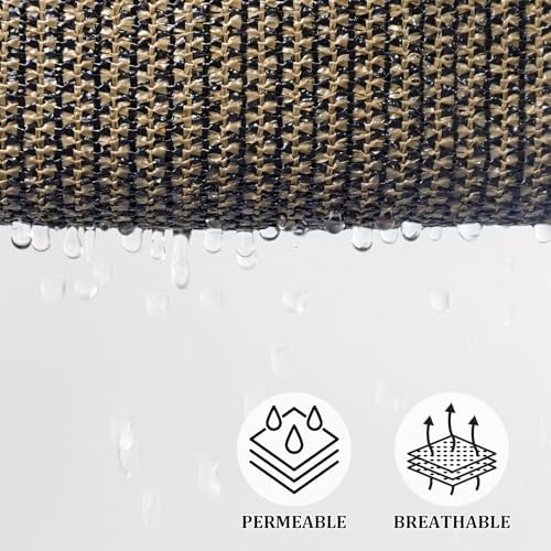 Shade&Beyond 16'X18'X24.1' Sun Shade Sail Mocha Triangle - Image 3